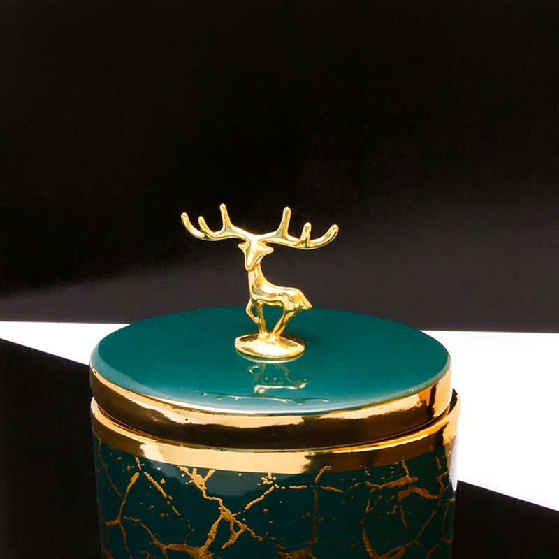 Golden Stag Candy Jar - waseeh.com