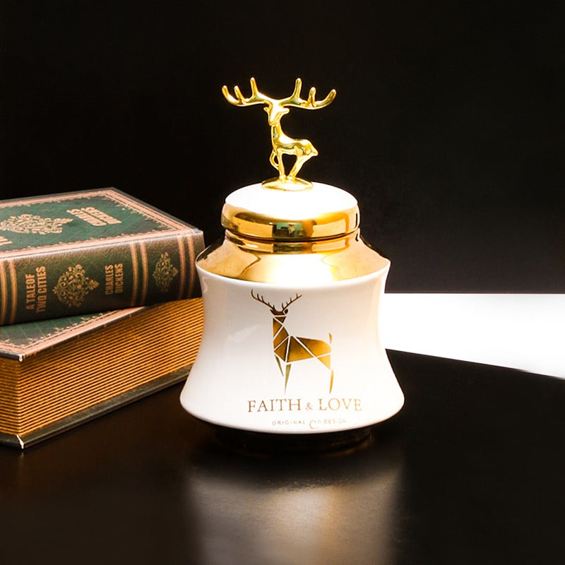 Golden Stag Candy Jar - waseeh.com