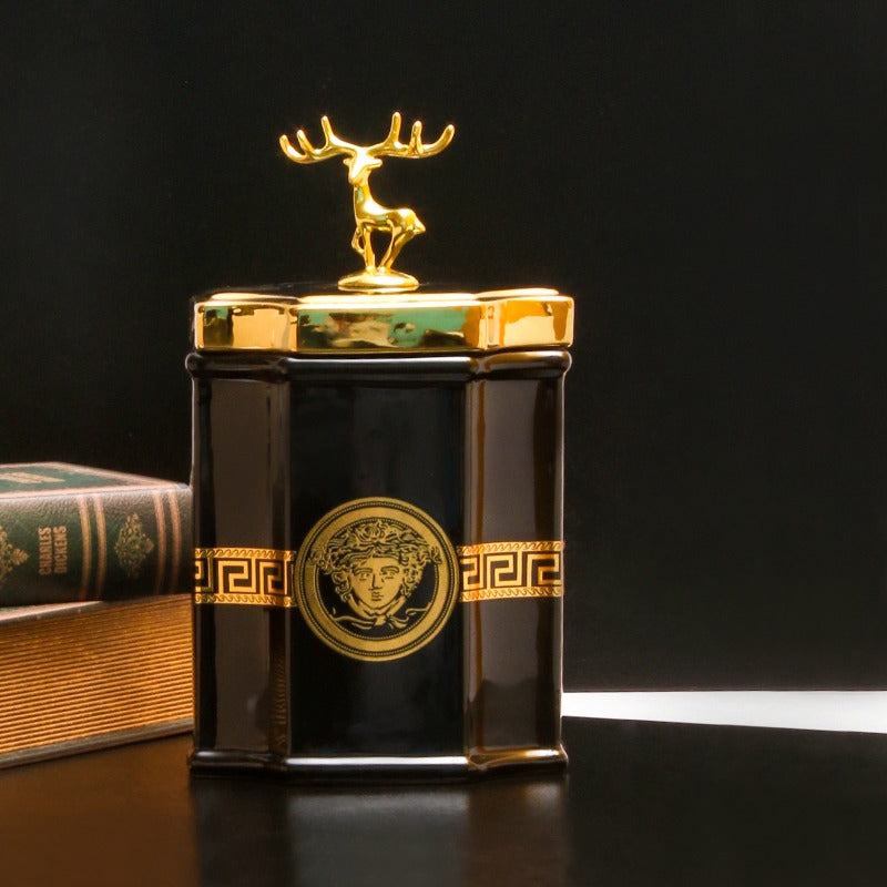 Golden Stag Candy Jar - waseeh.com