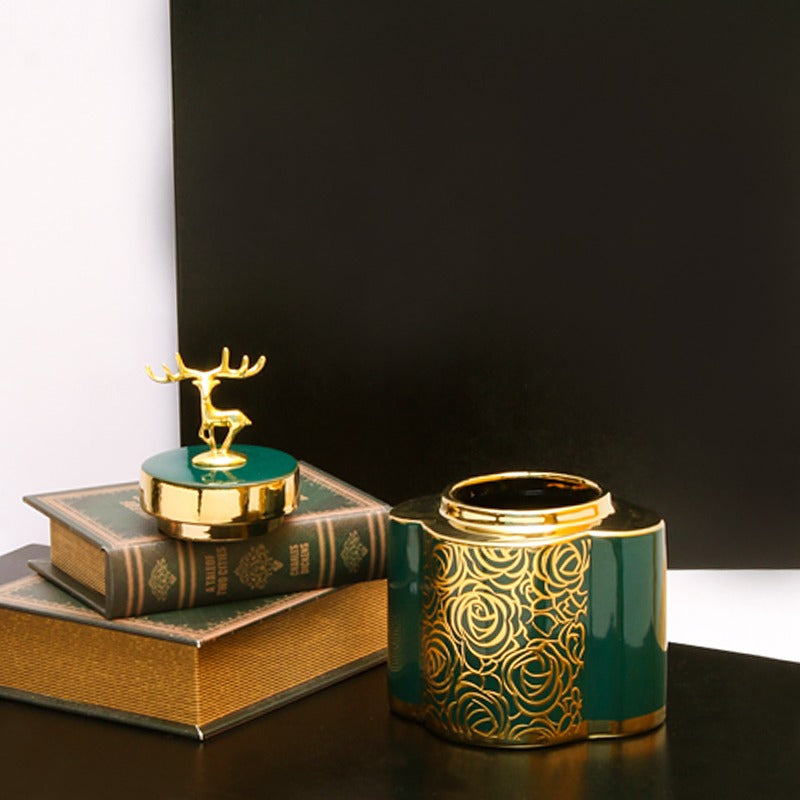 Golden Stag Candy Jar - waseeh.com