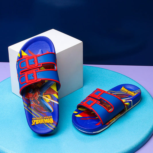 Spiderman Straps Kids slippers (Blue) - waseeh.com