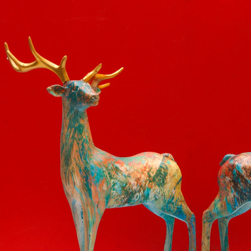 Nordic Deer Pattern Sculpture - waseeh.com