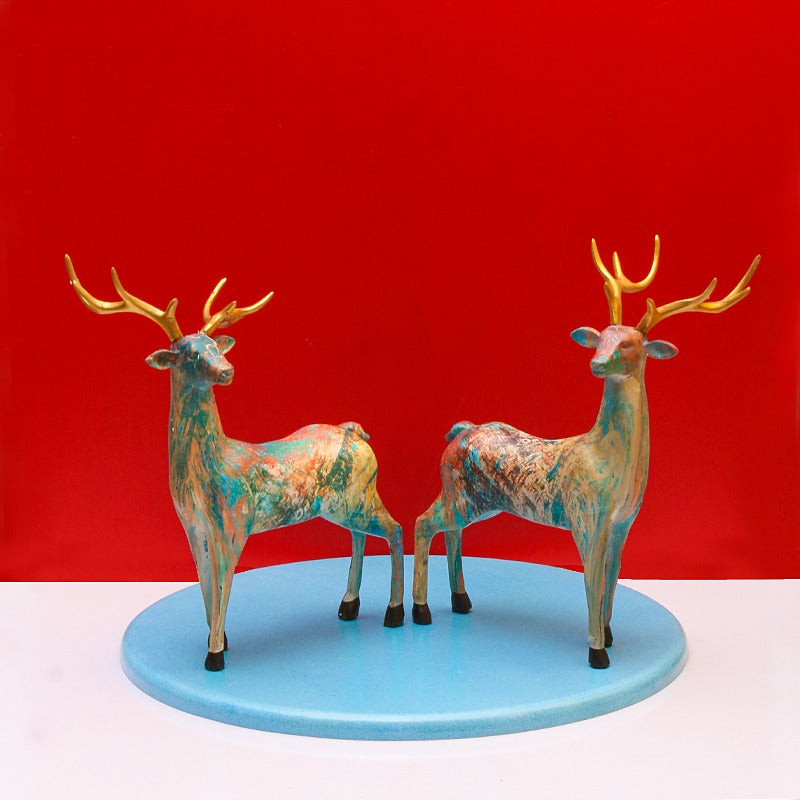 Nordic Deer Pattern Sculpture - waseeh.com