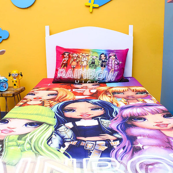 Rainbow "Girls Group" Bedsheet - waseeh.com