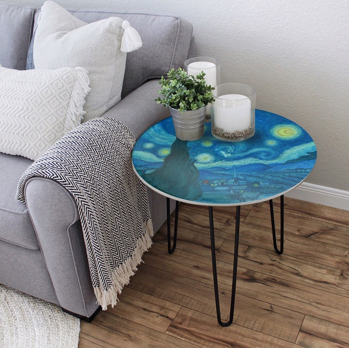 Comic Universe Art Living Lounge Center Coffee Side Hairpin Table - waseeh.com