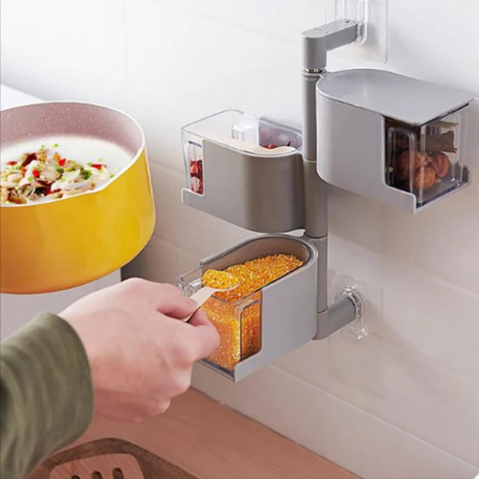 Mounted Spice Salt Pepper Rack - waseeh.com