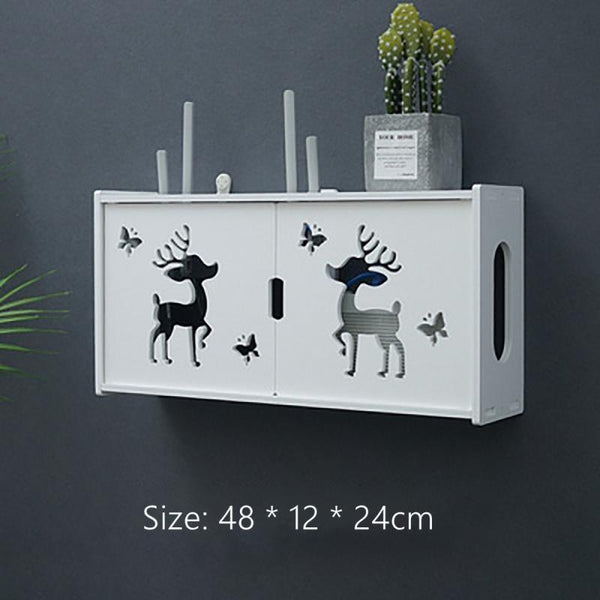 Deer Lounge Wifi Devices Floating Organizer Shelve Decor - waseeh.com