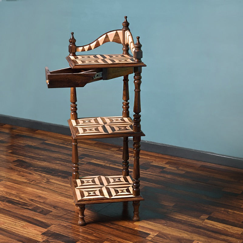 Mystery Corner Shelf Stand (Shisham) - waseeh.com