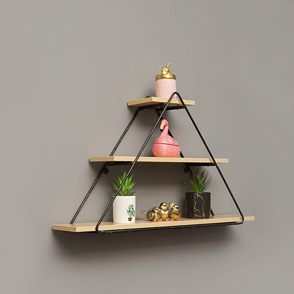 Chengxin Triangle Floating Wall Metal Organizer Shelve Decor - waseeh.com