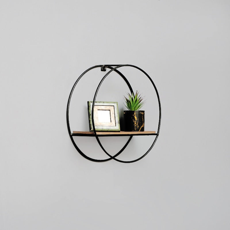 Wall-Mounted "Mini-Round" Floating Metal Storage Organizer Frame Decor - waseeh.com