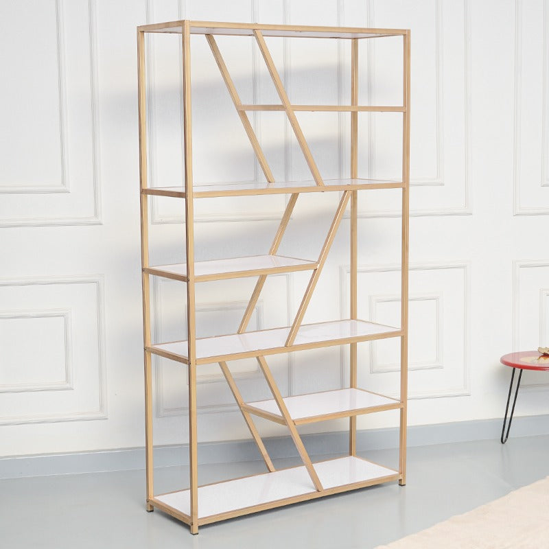 Cariba Geometric Living Drawing Room Bookcase Organizer Rack Decor - waseeh.com