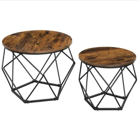 Keema Bunching Living Drawing Room Centre Nesting Coffee Tables (Set of 2) - waseeh.com