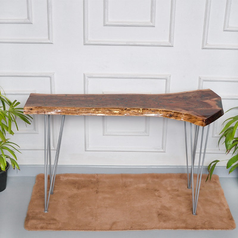 Live Edge Hairpin Epoxy Resin Table - waseeh.com