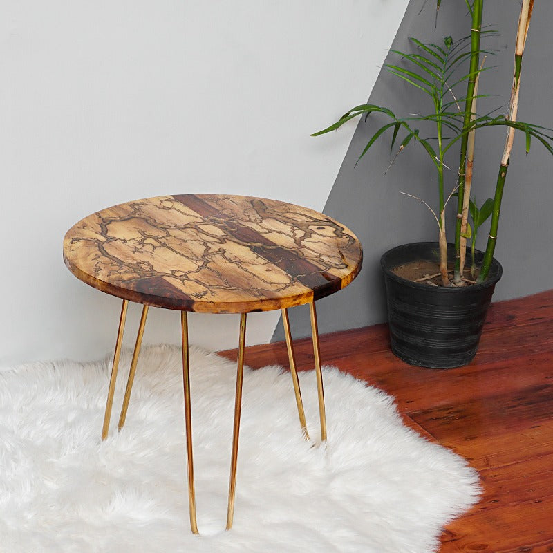 Fractral Burned Epoxy Resin Table - waseeh.com