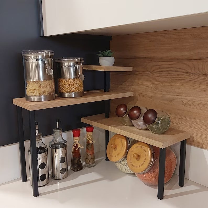 Ziggy Zone Corner Kitchen Spice Salt Organizer Storage Shelve Rack - waseeh.com