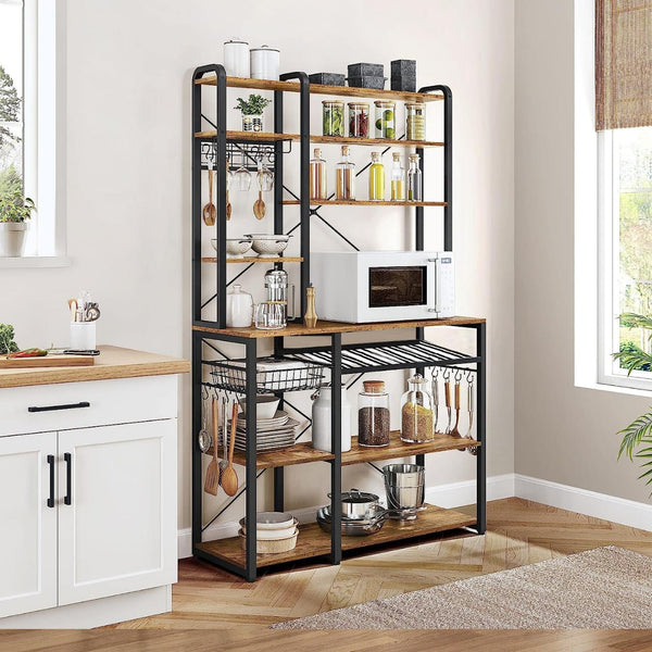 Rashel Wood Standard Baker's Rack with Microwave Compatibility - waseeh.com