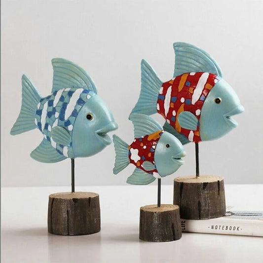 Fish Standing Sculpture Decor - waseeh.com