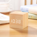 Square Wooden Digital Alarm Clock - waseeh.com