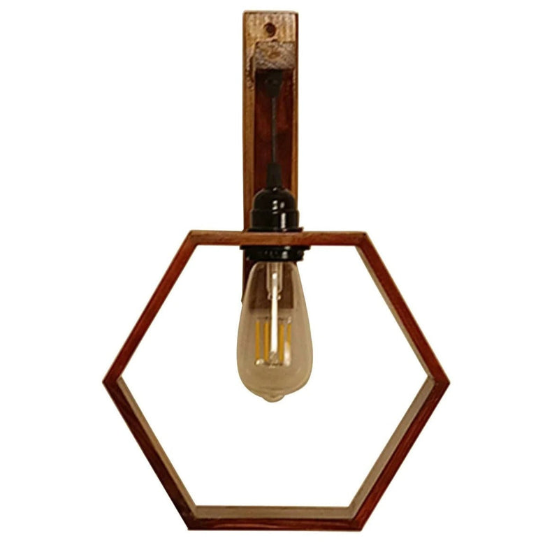 Hexoz Wooden Wall Light Wall Hanging Lamp