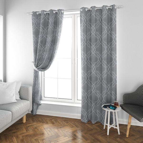 Rangel Pattern Grey Curtains