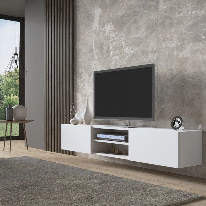 Waco Floating TV Stand Wall Mount Media Console Modern Table