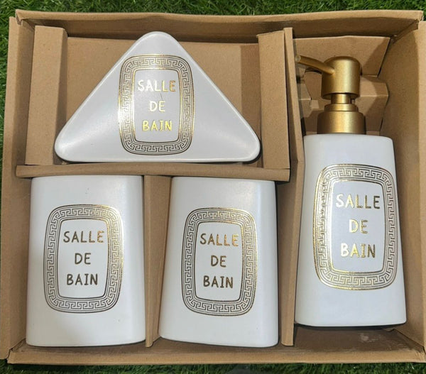 Luxury 4-Piece Bathroom Accessory Set – "Salle De Bain"