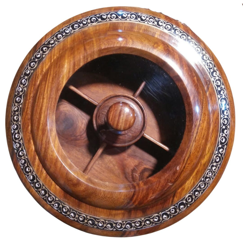 WOODEN ROUND STORAGE BOX