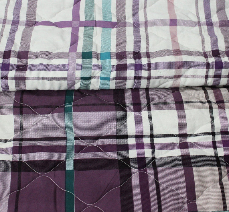 Export Quality Cotton Bed Spread Set - 6 pcs - Chequered - waseeh.com