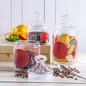 Luminarc Glass Jar With Lid - Set of 3 - waseeh.com