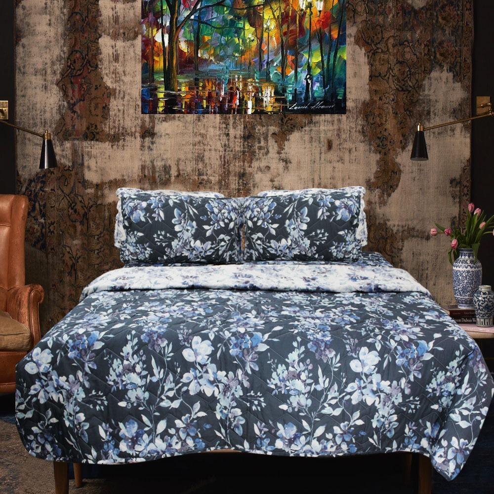 Dark White - Export Quality Bed Spread Set - 6 pc - waseeh.com