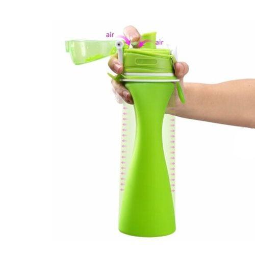 Silicone Foldable Sports Water Bottle - 750ML - waseeh.com