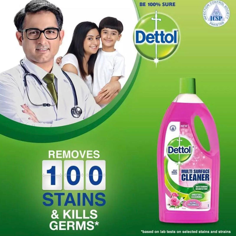 Dettol Multi Surface Cleaner 1 Liter-Rose - waseeh.com