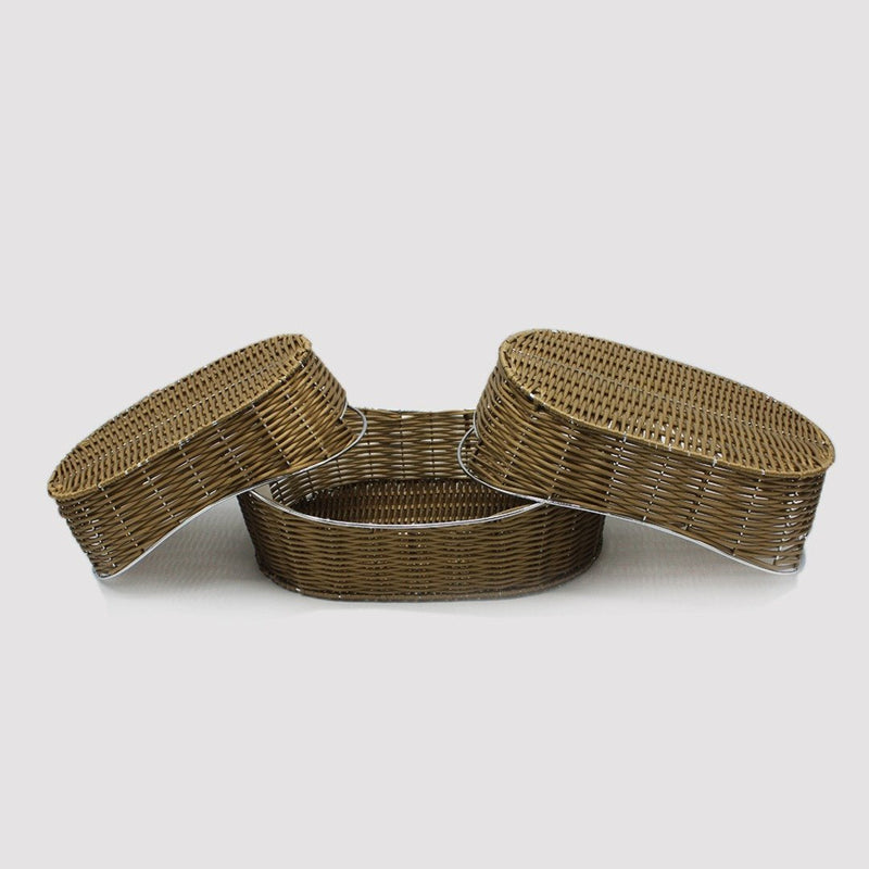 Braided Basket - Set of 3 - Oval - waseeh.com