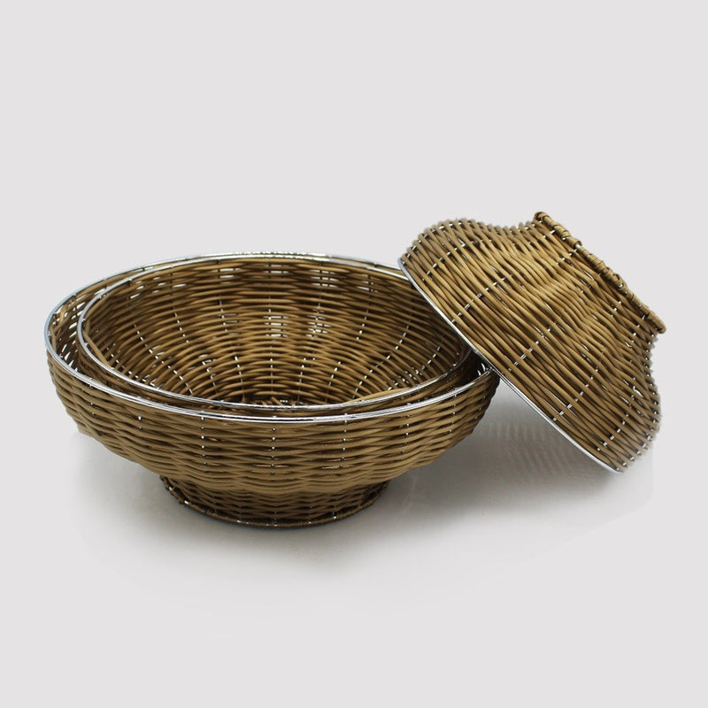 Braided Basket - Set of 3 - Round - waseeh.com