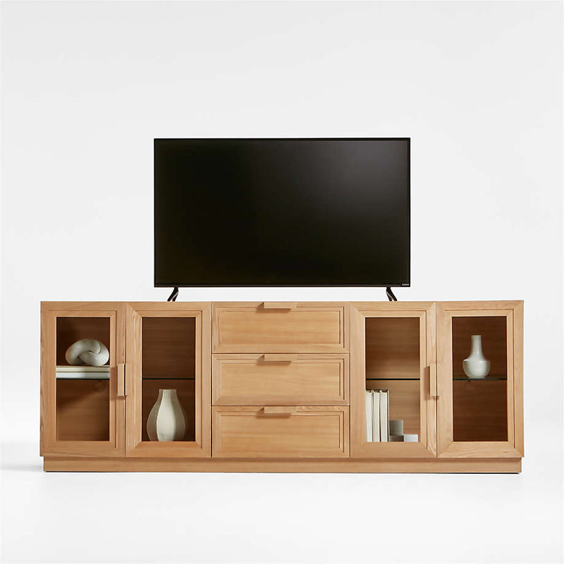 Calypso Living Lounge LED Storage Media Console (Solid Wood)