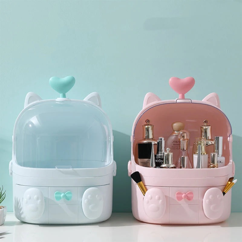 Rocky Penguin & Kitty cosmetic organizer - waseeh.com