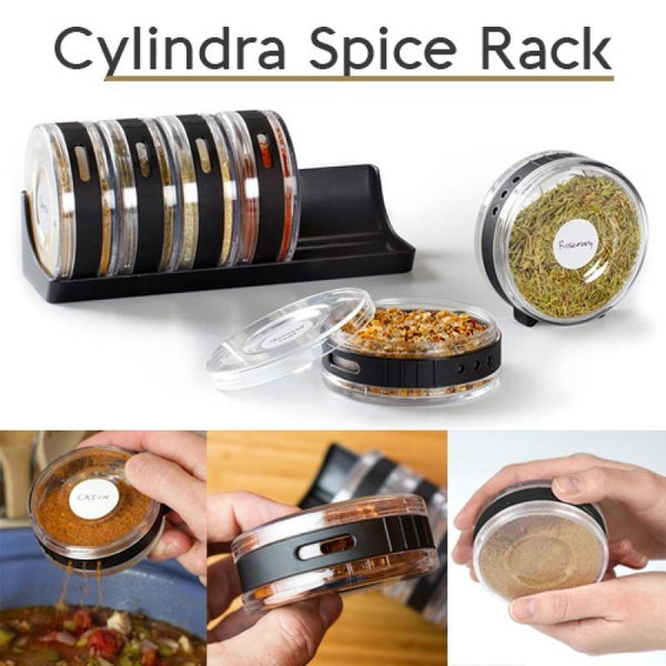 Cylindra Rotary Spice Rack (Set of 6) - waseeh.com