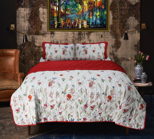 Spring Glade Floral - 6 Pieces Bed Spread Set - waseeh.com