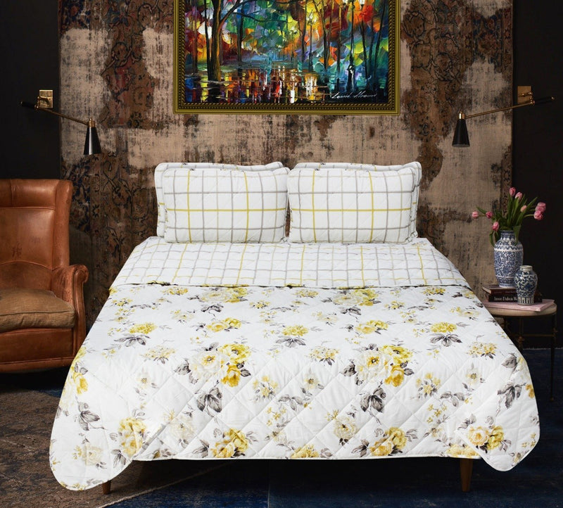 Multi Floral - Bed Spread Set - 6 Pieces - waseeh.com