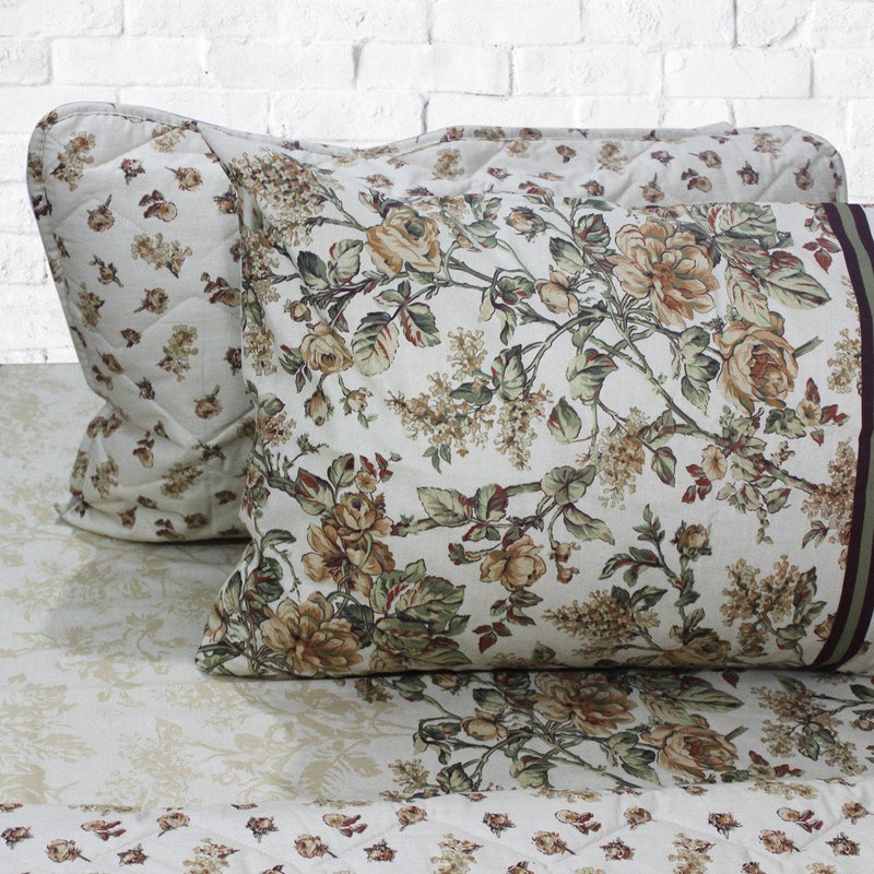 Floral O - Cotton Bed Spread Set - 6 pieces - waseeh.com