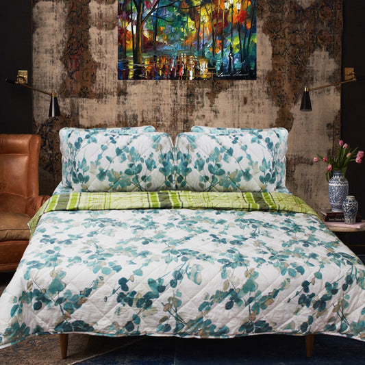 export cotton bed spread comforter Set - 6 pc - waseeh.com