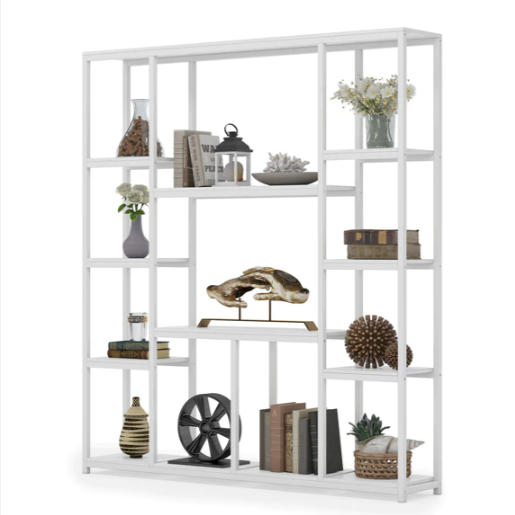 AJAAR Living Room Bookcase Shelve Organizer Storage Rack Decor - waseeh.com