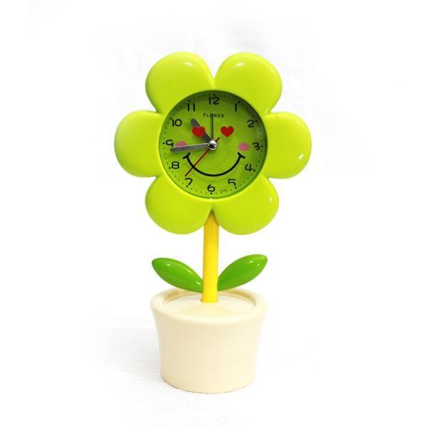 Kids Side Table Clock - Sunflower with pot - waseeh.com