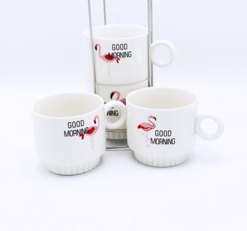 Good Morning Cup Tower - 4 Pcs - waseeh.com