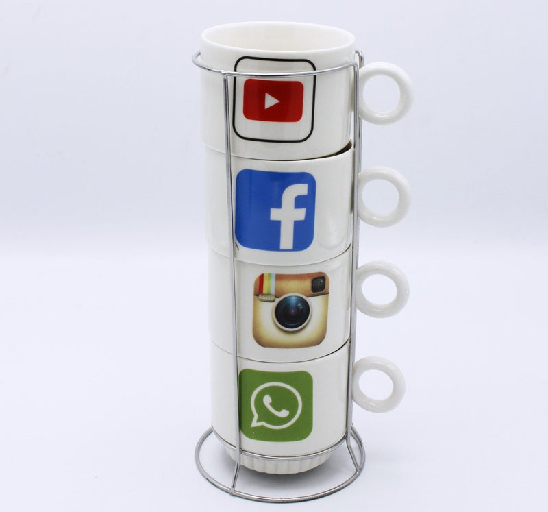 social icons Cup Tower - 4 pcs - waseeh.com