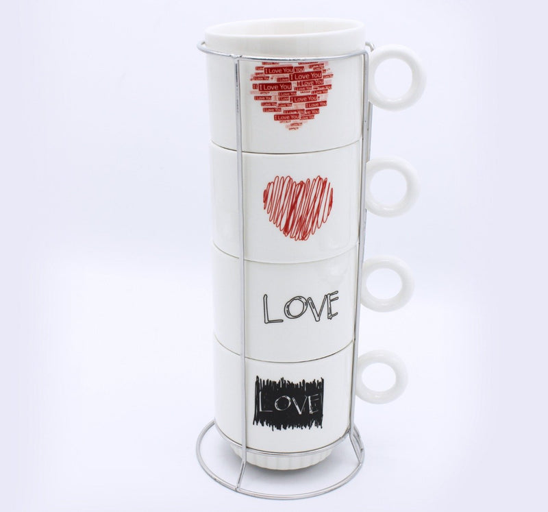 Love Cup Tower - 4 Pcs - waseeh.com