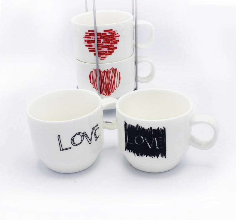 Love Cup Tower - 4 Pcs - waseeh.com