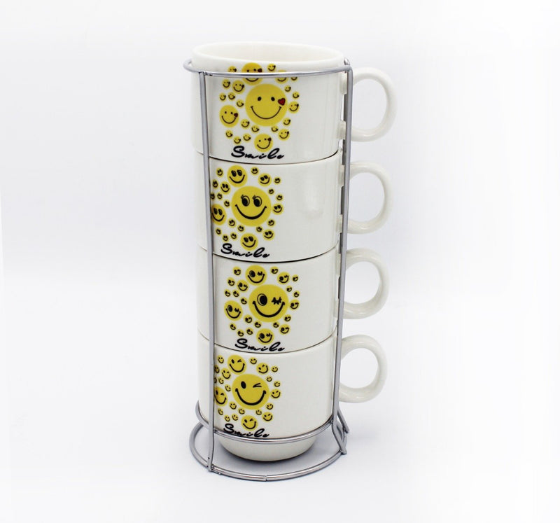 Smiley Cup Tower - 4 Pcs - waseeh.com