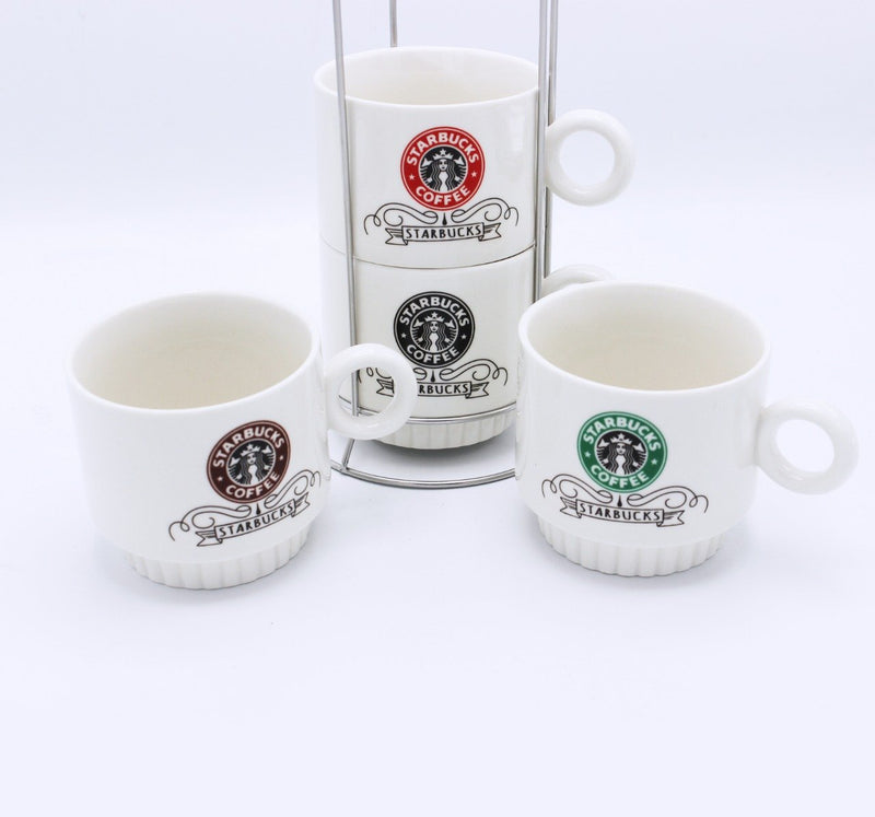 Starbucks coffee Cup Tower - 4 Pcs - waseeh.com