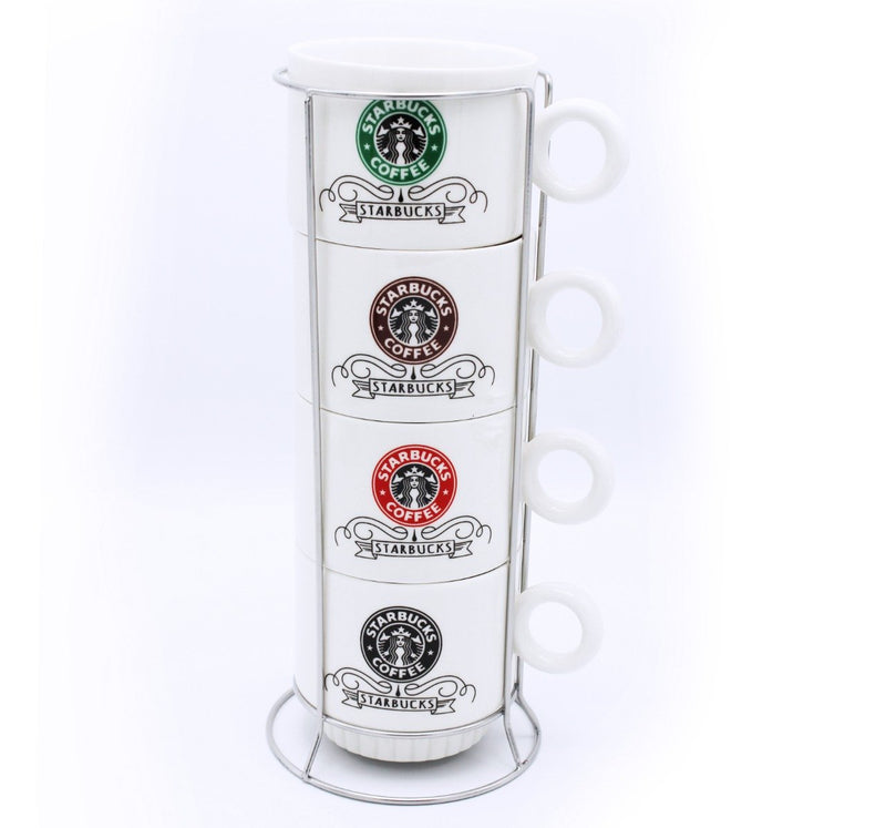 Starbucks coffee Cup Tower - 4 Pcs - waseeh.com